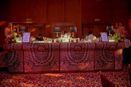 Bar and Signage — Reception decor — ITC Grand Goa